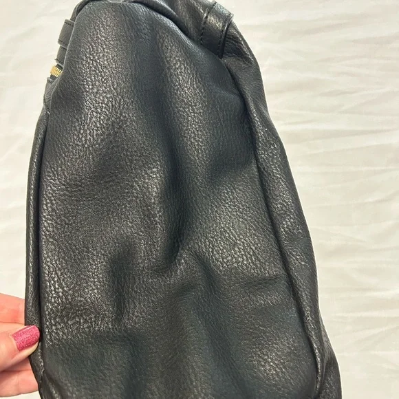 Steve Madden Black Faux Leather Bag Gold Hardware & Studs - Picture 10 of 14